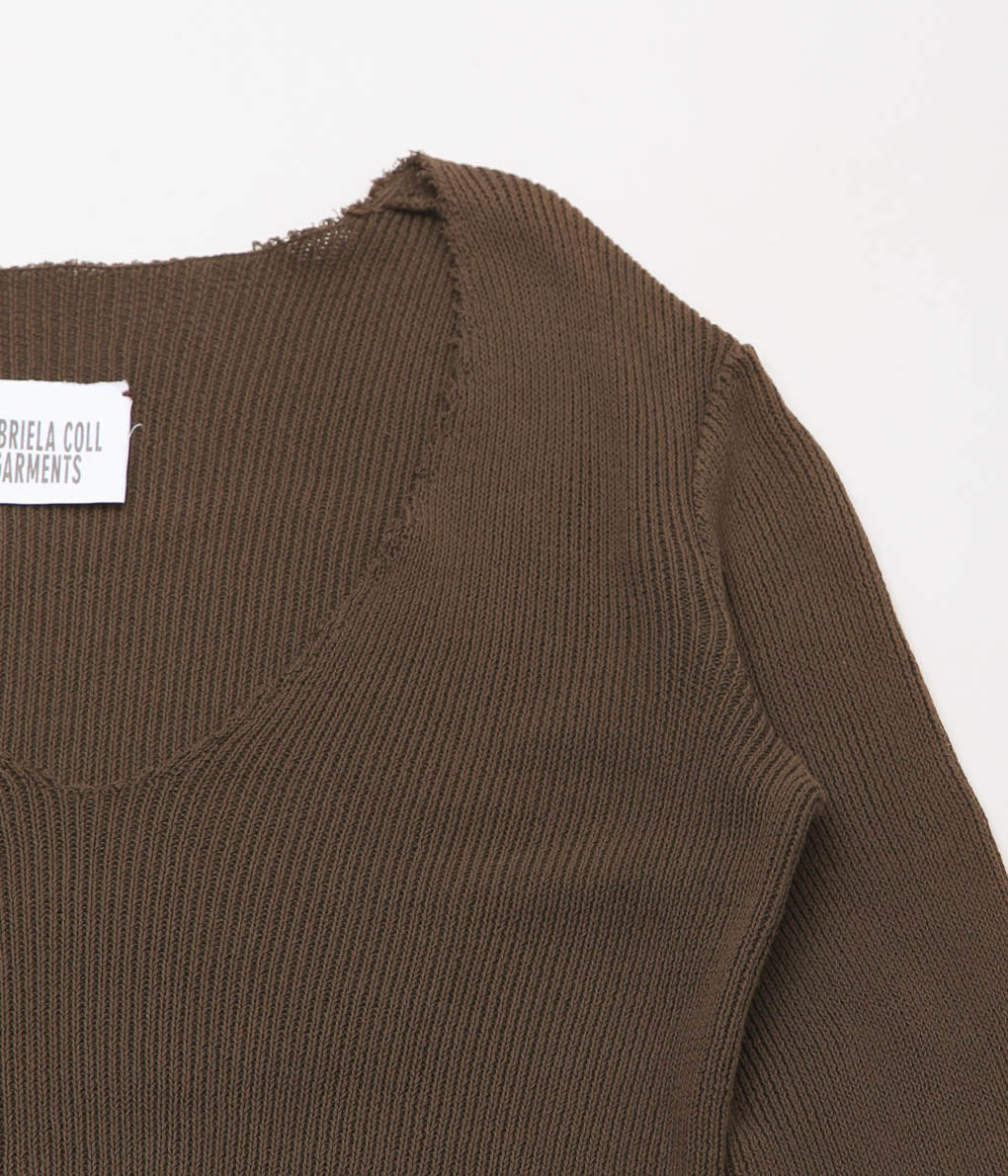 GABRIELA COLL GARMENTS ''NO.84 KNITTED JERSEY'' (BROWN)