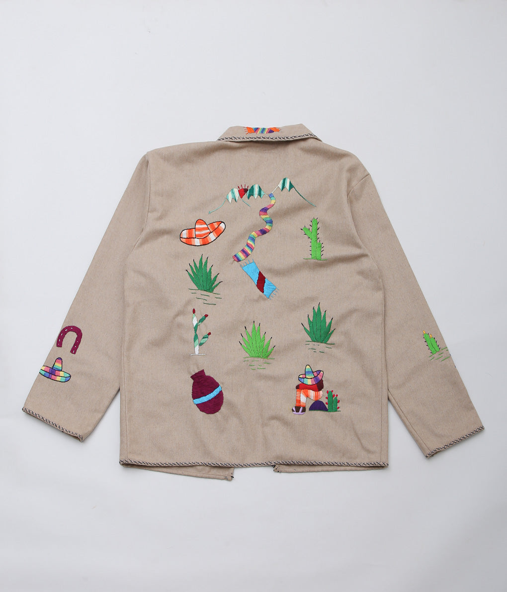 OAXACA ''SOUVENIR JACKET'' (KHAKI/COLORFUL)