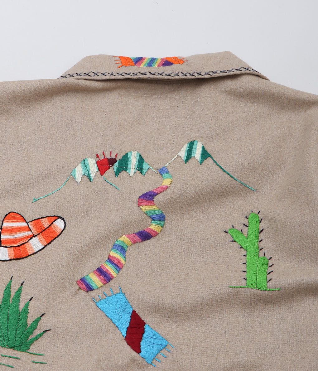 OAXACA ''SOUVENIR JACKET'' (KHAKI / COLORFUL)