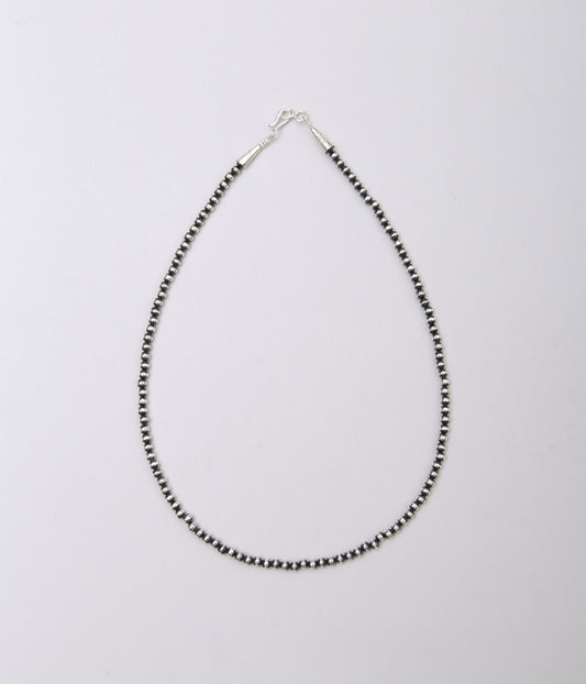 ERICKA NICOLAS BEGAY ''NAVAJO PEARL 3MM 50CM'' (OXIDAIZED SILVER)