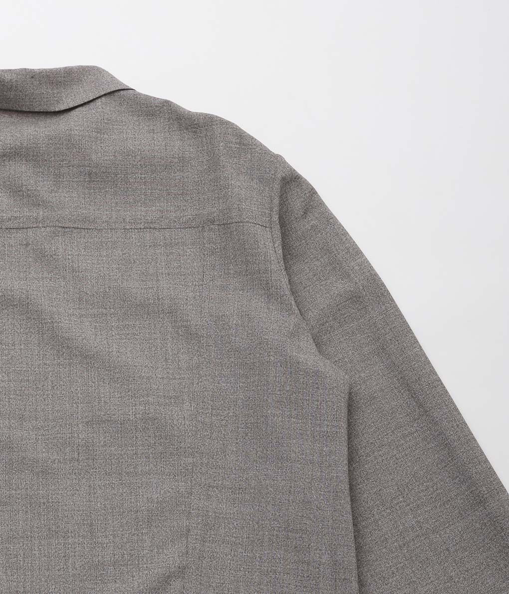 GABRIELA COLL GARMENTS ''NO.210 LORO PIANA FINE WOOL ZIPPER JACKET'' (GREY MELANGE)