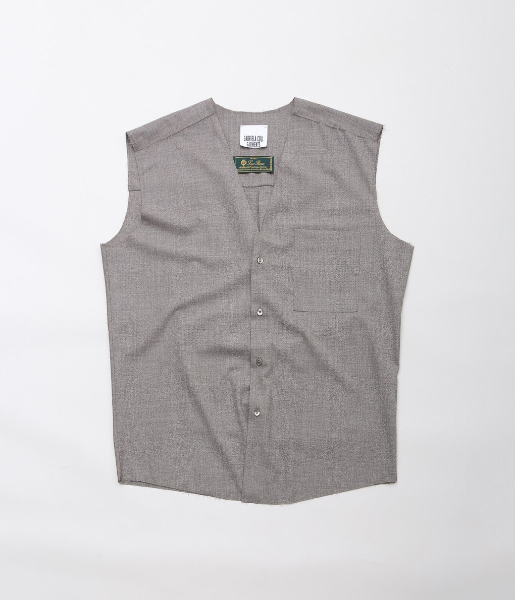 GABRIELA COLL GARMENTS ''NO.221 LORO PIANA FINE WOOL SLEEVELESS SH'' (GREY MELANGE)