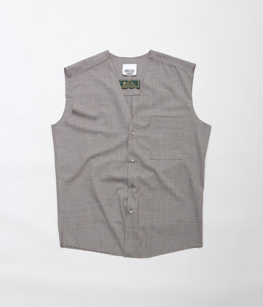 GABRIELA COLL GARMENTS ''NO.221 LORO PIANA FINE WOOL SLEEVELESS SH'' (GREY MELANGE)