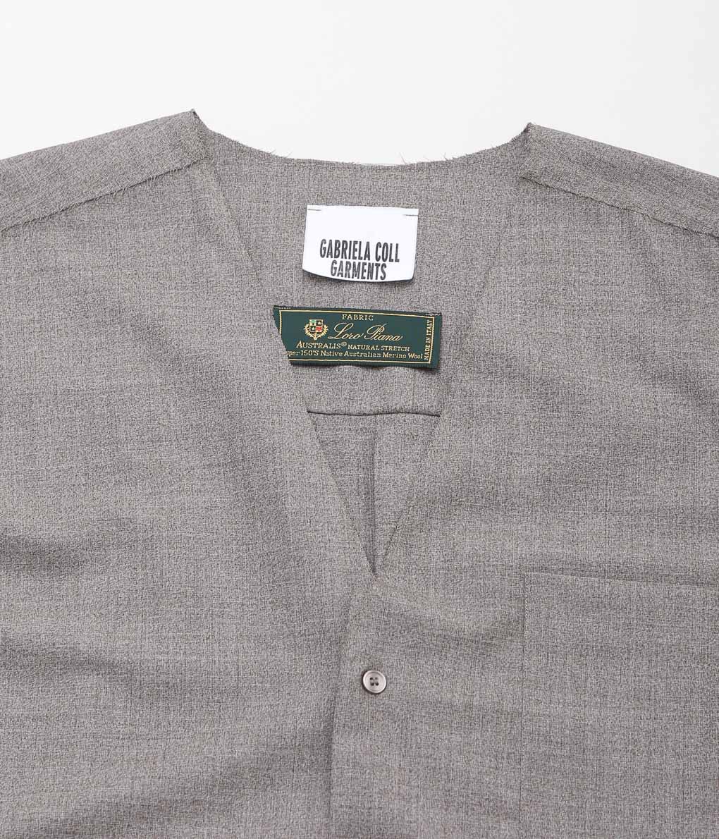 GABRIELA COLL GARMENTS ''NO.221 LORO PIANA FINE WOOL SLEEVELESS SH'' (GREY MELANGE)