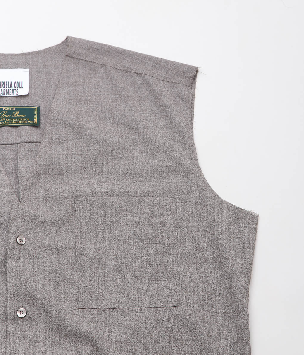 GABRIELA COLL GARMENTS ''NO.221 LORO PIANA FINE WOOL SLEEVELESS SH'' (GREY MELANGE)