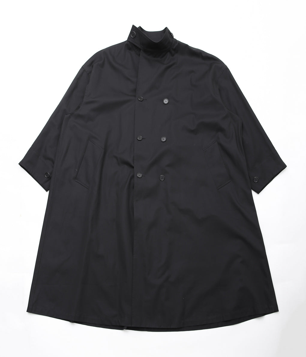 GABRIELA COLL GARMENTS ''NO.65 LORO PIANA RAIN SYSTEM OVERSIZED COAT'' (BLACK)