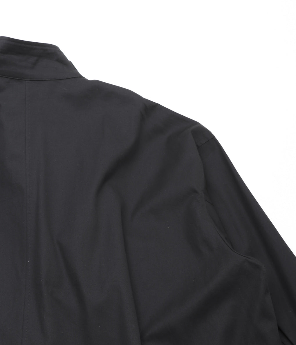 GABRIELA COLL GARMENTS ''NO.65 LORO PIANA RAIN SYSTEM OVERSIZED COAT'' (BLACK)