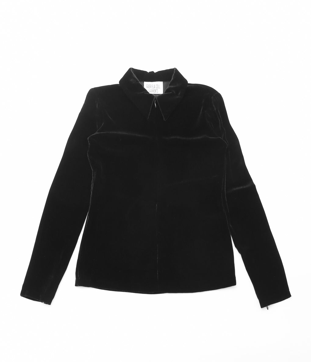 GABRIELA COLL GARMENTS ''NO.94 BLACK VELVET ZIPPER'' (BLACK)