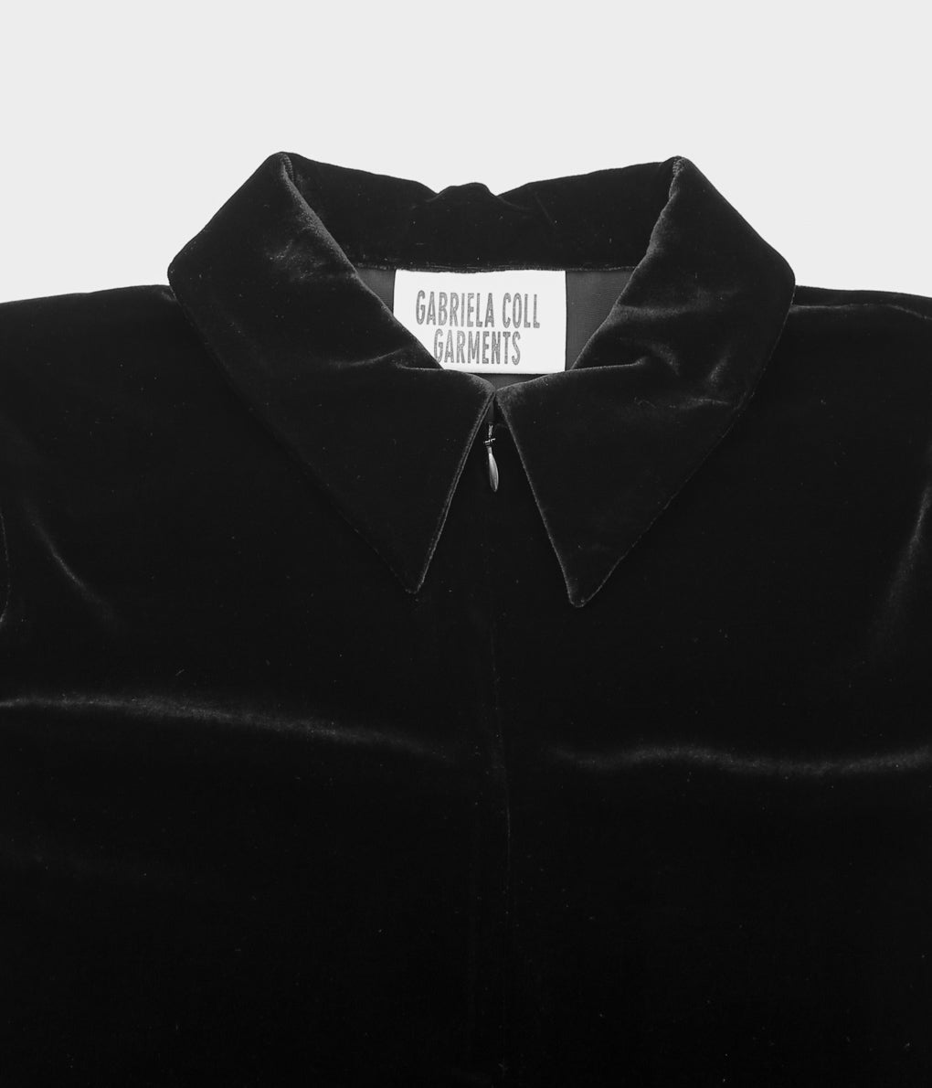 GABRIELA COLL GARMENTS ''NO.94 BLACK VELVET ZIPPER'' (BLACK)