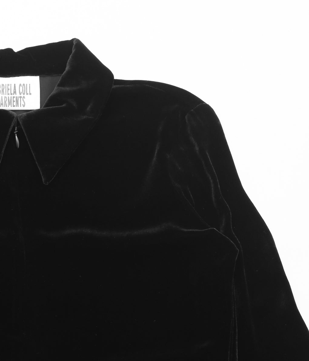 GABRIELA COLL GARMENTS ''NO.94 BLACK VELVET ZIPPER'' (BLACK)