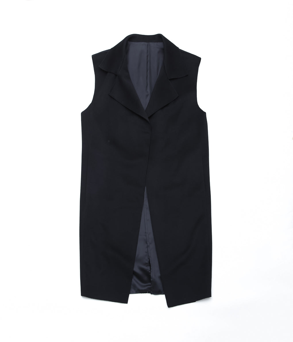 GABRIELA COLL GARMENTS ''NO.40 SLEEVELESS COAT'' (BLACK)