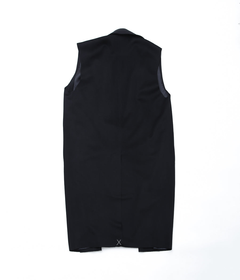 GABRIELA COLL GARMENTS ''NO.40 SLEEVELESS COAT'' (BLACK)