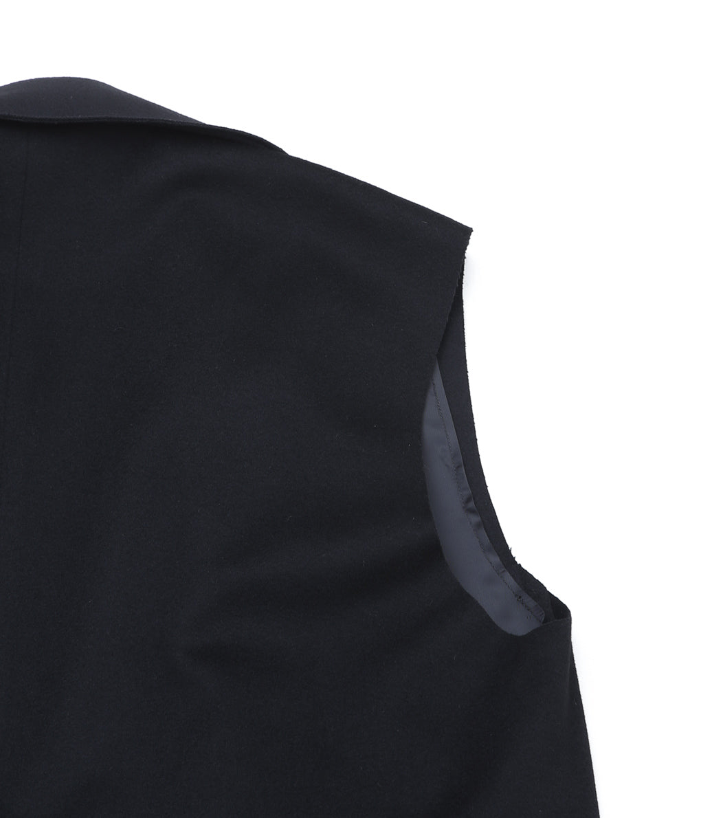 GABRIELA COLL GARMENTS ''NO.40 SLEEVELESS COAT'' (BLACK)