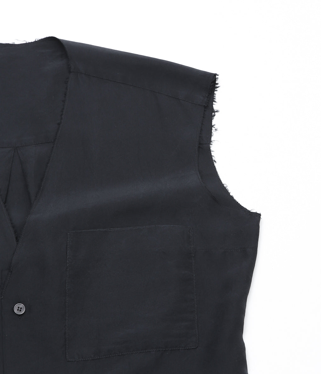 GABRIELA COLL GARMENTS ''NO.74 SILK SLEEVELESS BLOUSE'' (BLACK)