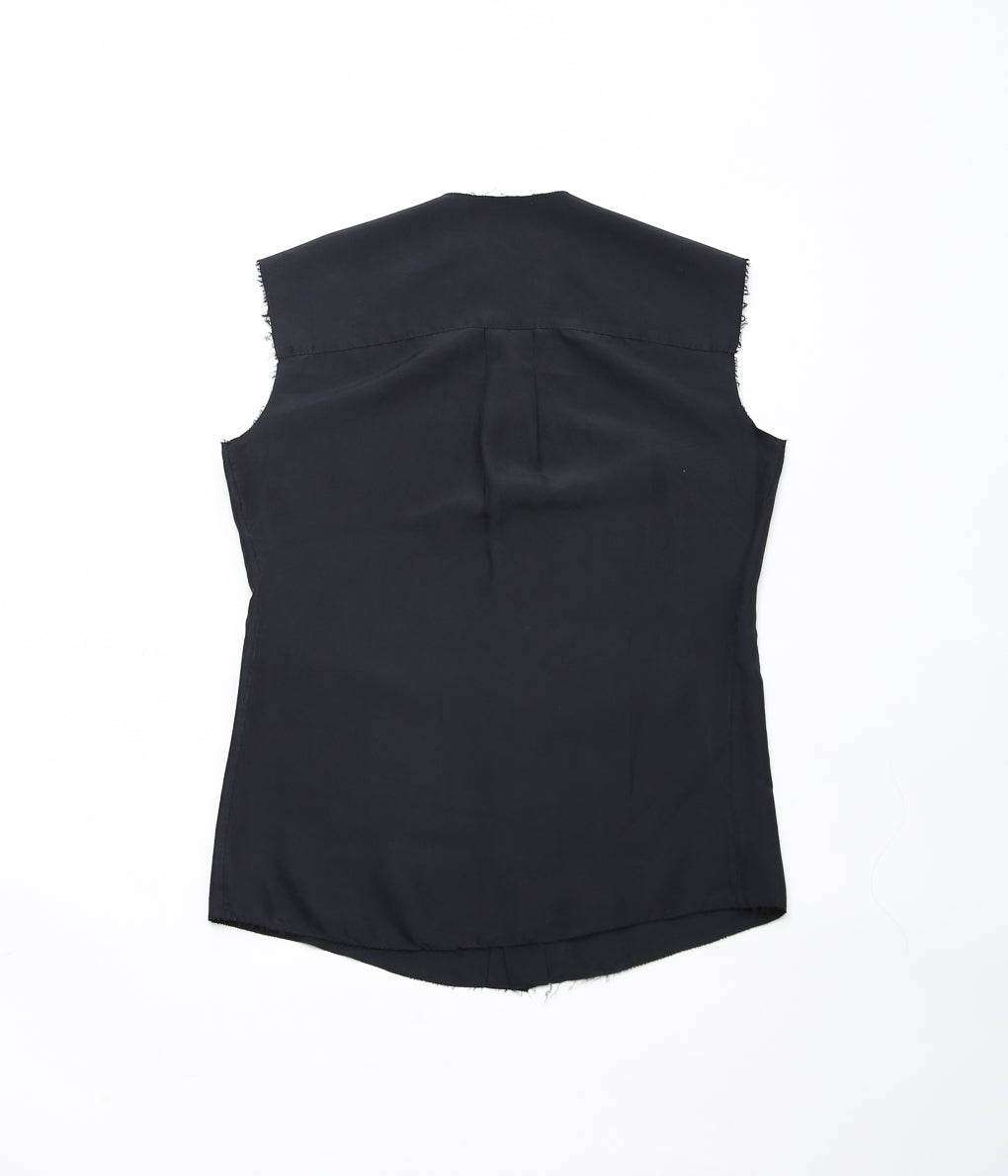 GABRIELA COLL GARMENTS ''NO.74 SILK SLEEVELESS BLOUSE'' (BLACK)