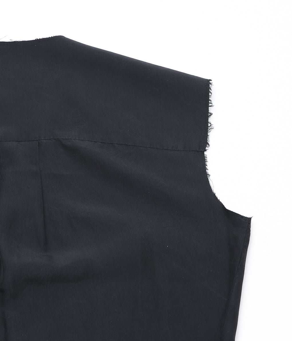 GABRIELA COLL GARMENTS ''NO.74 SILK SLEEVELESS BLOUSE'' (BLACK)