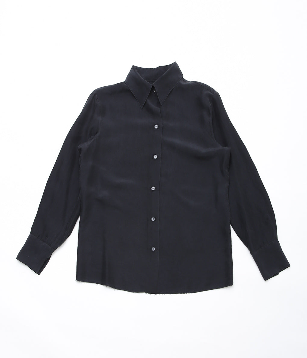 GABRIELA COLL GARMENTS ''NO.56 SILK BLOUSE'' (BLACK)