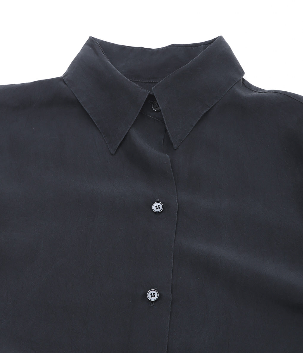 GABRIELA COLL GARMENTS ''NO.56 SILK BLOUSE'' (BLACK)