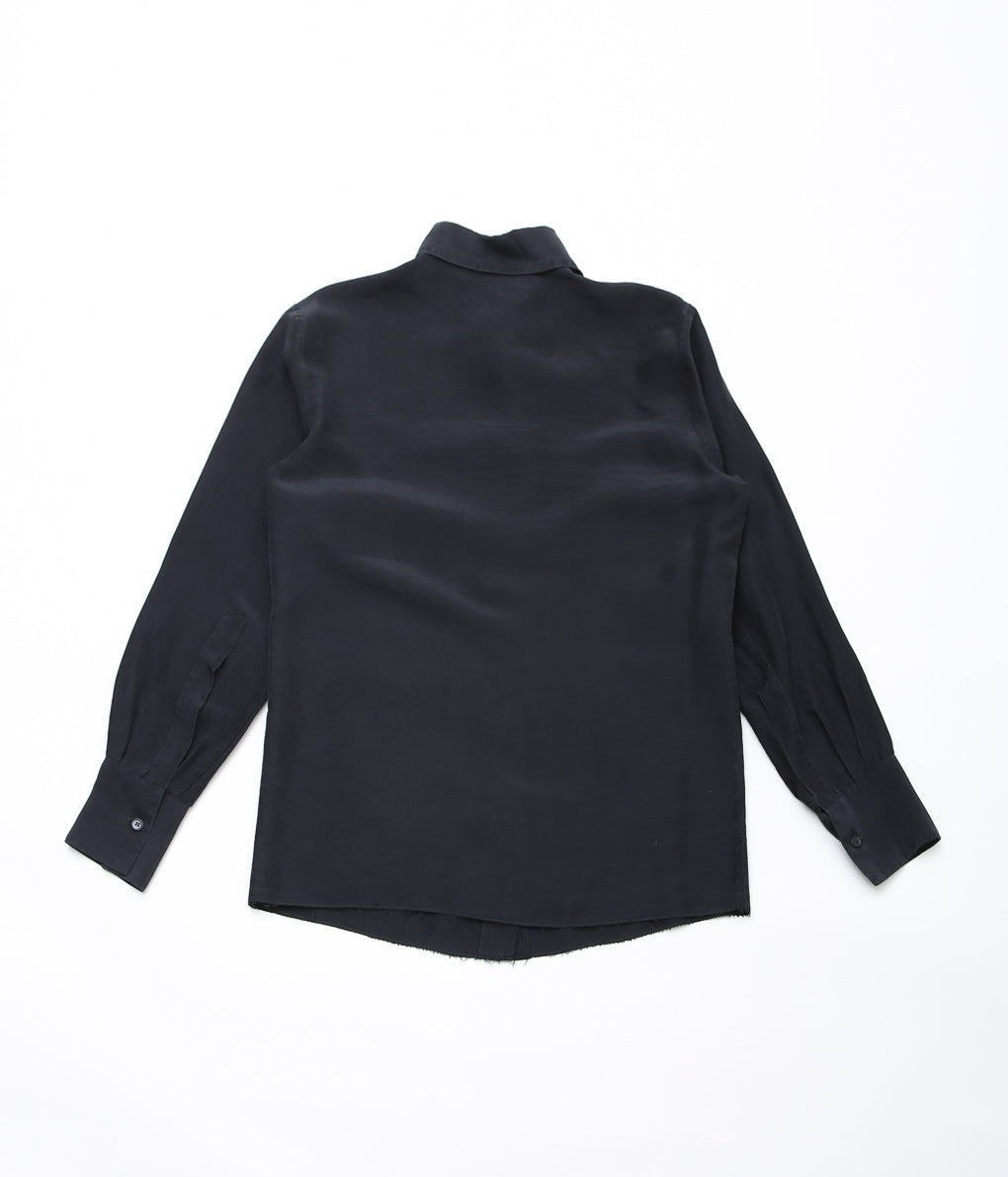 GABRIELA COLL GARMENTS ''NO.56 SILK BLOUSE'' (BLACK)