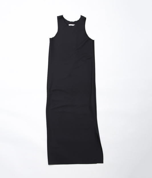 GABRIELA COLL GARMENTS ''NO.141 LORO PIANA FINE WOOL BIAS CUT DRESS'' (BLACK)