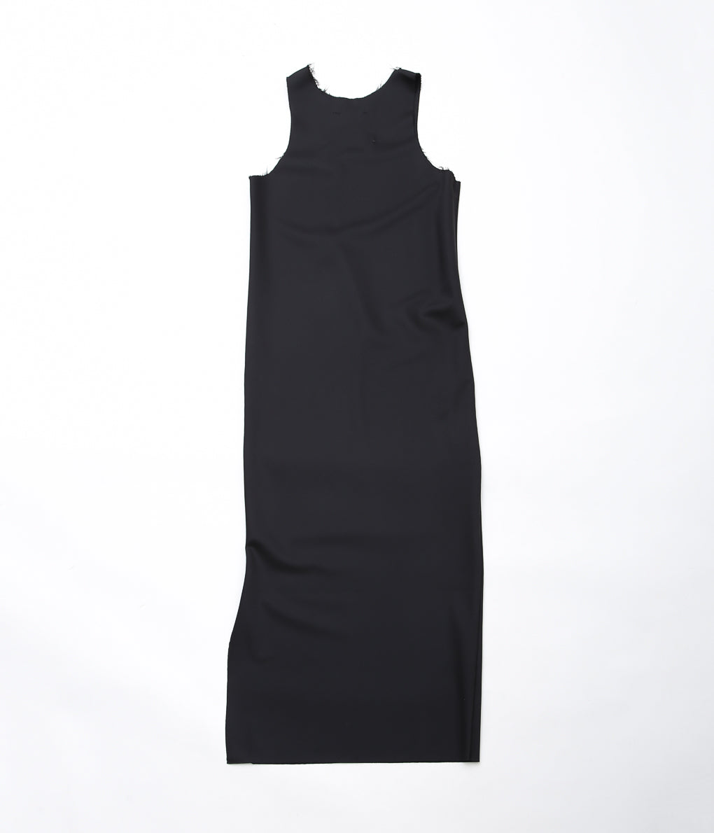 GABRIELA COLL GARMENTS ''NO.141 LORO PIANA FINE WOOL BIAS CUT DRESS'' (BLACK)