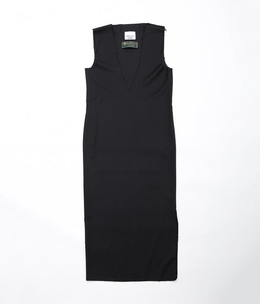 GABRIELA COLL GARMENTS ''NO.61 LONG V NECK DRESS'' (BLACK)