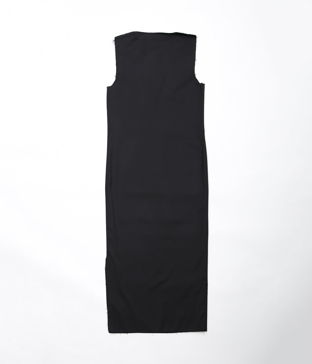 GABRIELA COLL GARMENTS ''NO.61 LONG V NECK DRESS'' (BLACK)