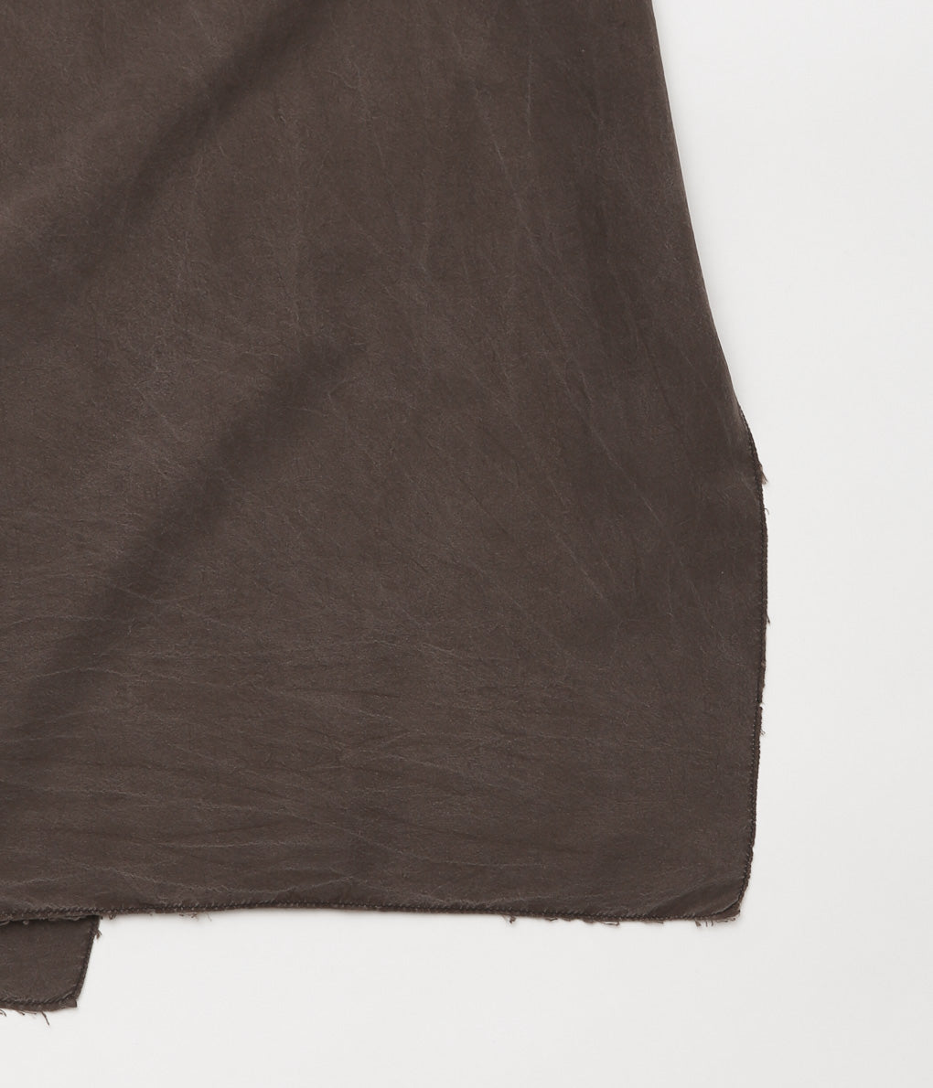 GABRIELA COLL GARMENTS ''NO.75 SILK ZIPPER SKIRT'' (BROWN)