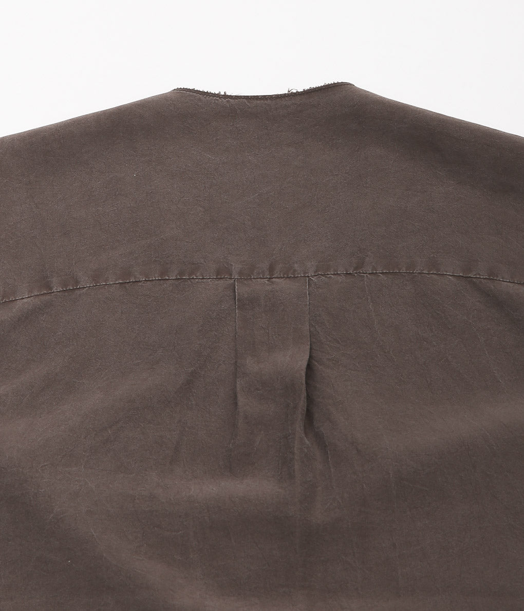 GABRIELA COLL GARMENTS ''NO.74 SILK SLEEVELESS BLOUSE'' (BROWN)