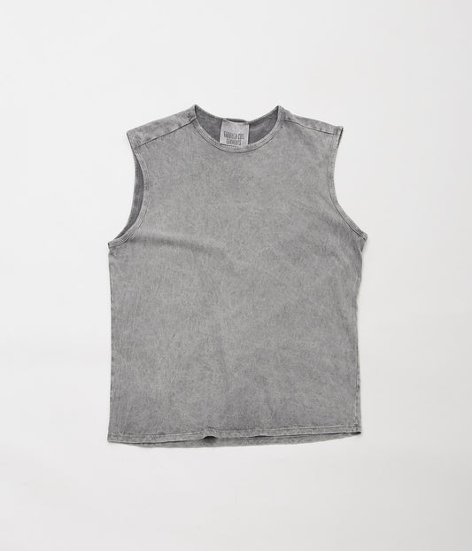 GABRIELA COLL GARMENTS "NO.33 SLEEVELESS T-SHIRT" (BLACK SALT WASH)