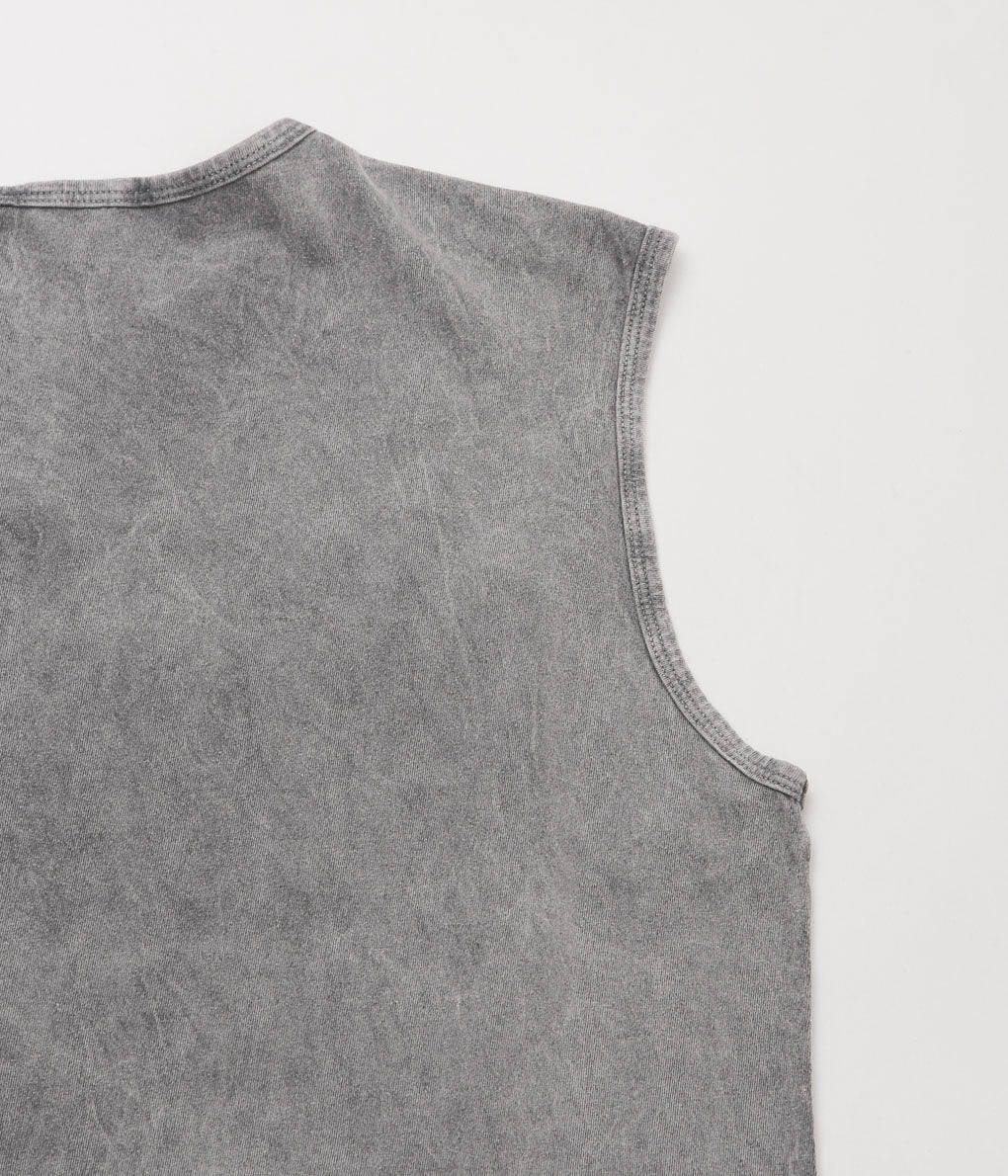 GABRIELA COLL GARMENTS "NO.33  SLEEVELESS T-SHIRT"(GREY STONEWASH)