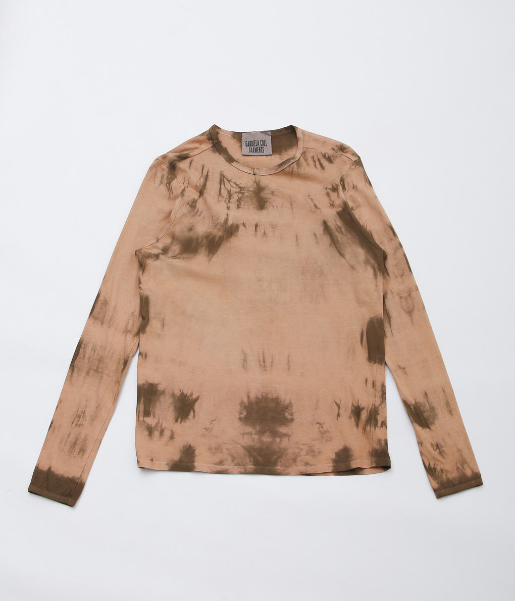 GABRIELA COLL GARMENTS "NO.87 LONG SLEEVE T-SHIRT" (BLACK SALT WASH)