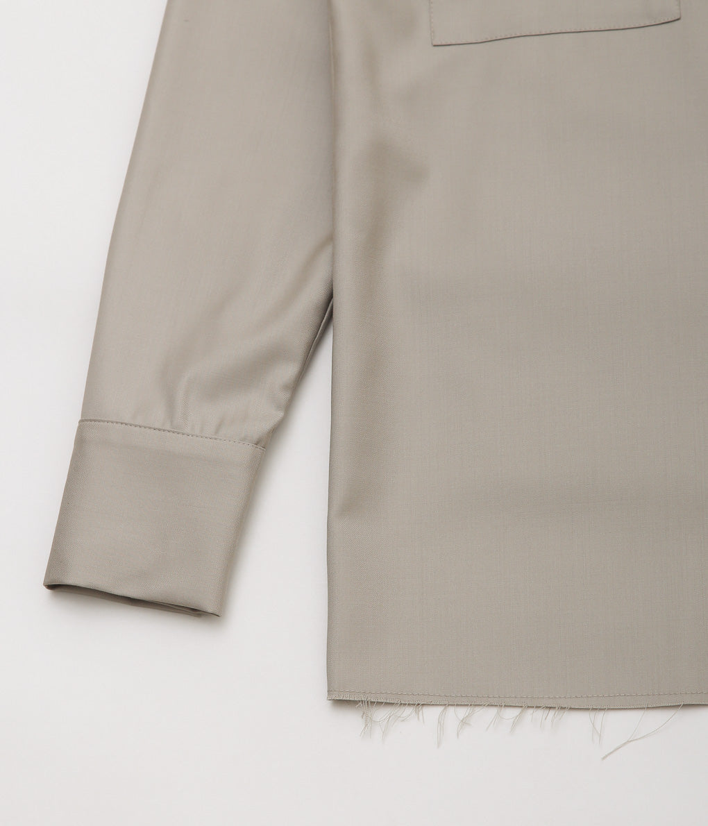 GABRIELA COLL GARMENTS ''NO.168 LORO PIANA POCKET WOOL SHIRT'' (BEIGE)