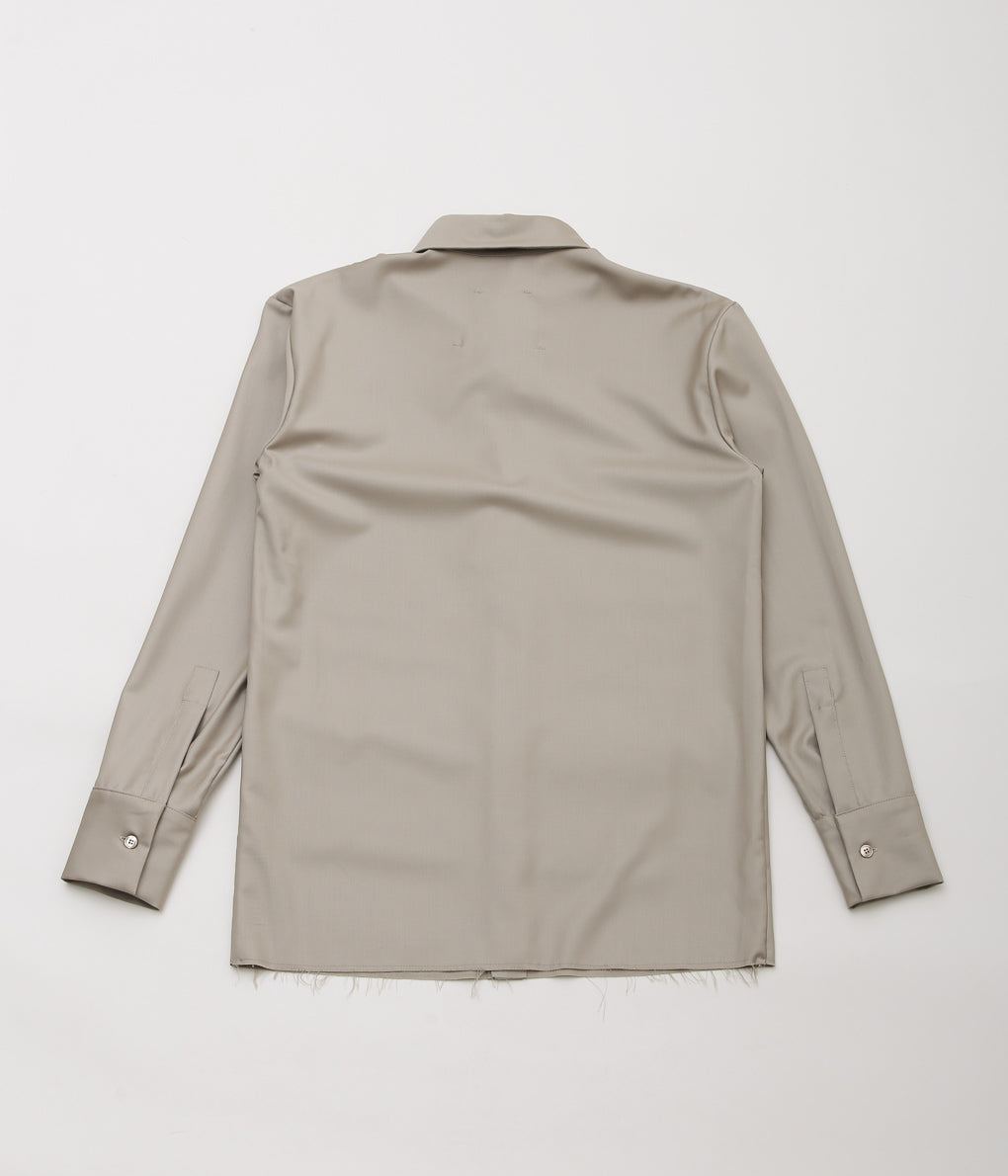 GABRIELA COLL GARMENTS ''NO.168 LORO PIANA POCKET WOOL SHIRT'' (BEIGE)