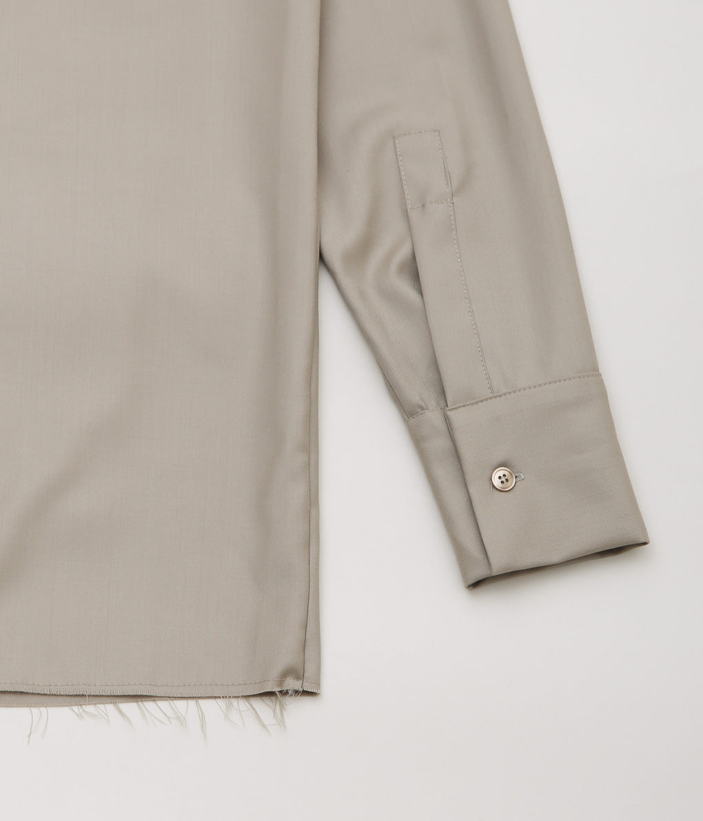 GABRIELA COLL GARMENTS ''NO.168 LORO PIANA POCKET WOOL SHIRT'' (BEIGE)