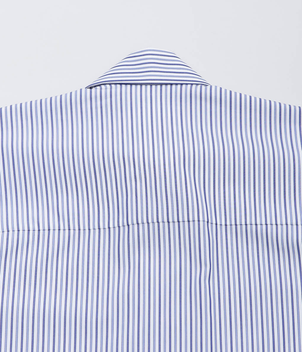 GABRIELA COLL GARMENTS ''NO.162 THOMAS MASON PINSTRIPE POCKET SHIRT'' (STRIPPED BLUE)