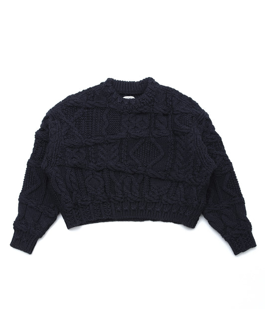 COOHEM ''CRAZY ARAN P/O'' (NAVY)