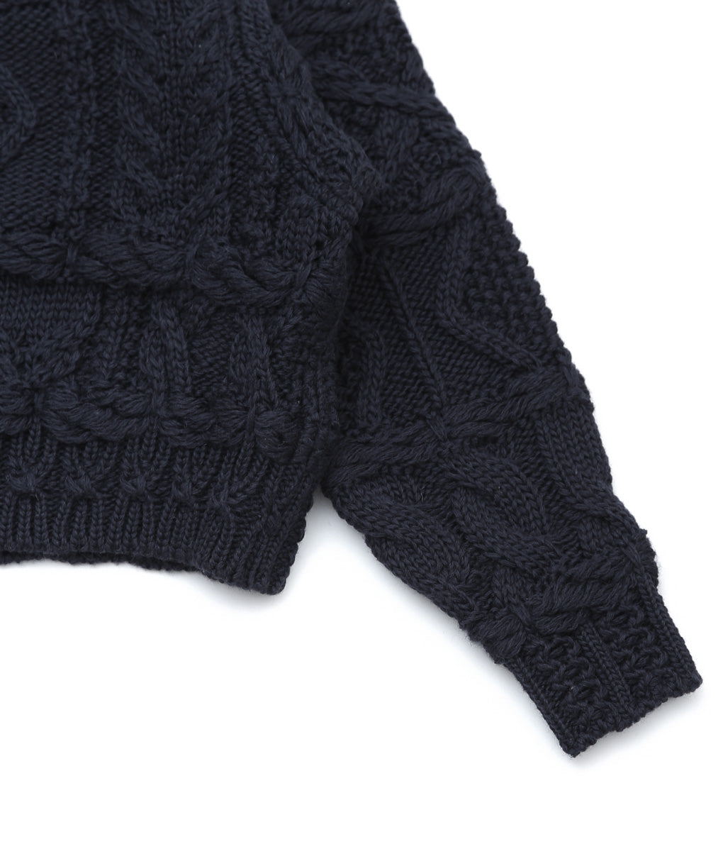 COOHEM ''CRAZY ARAN P/O'' (NAVY)