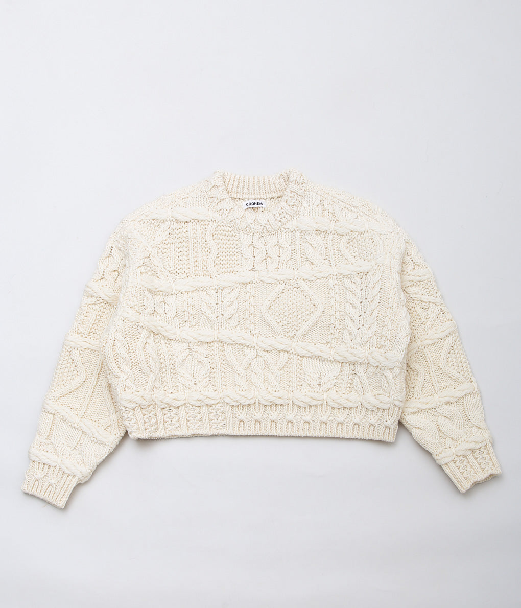 COOHEM ''CRAZY ARAN P/O'' (WHITE)