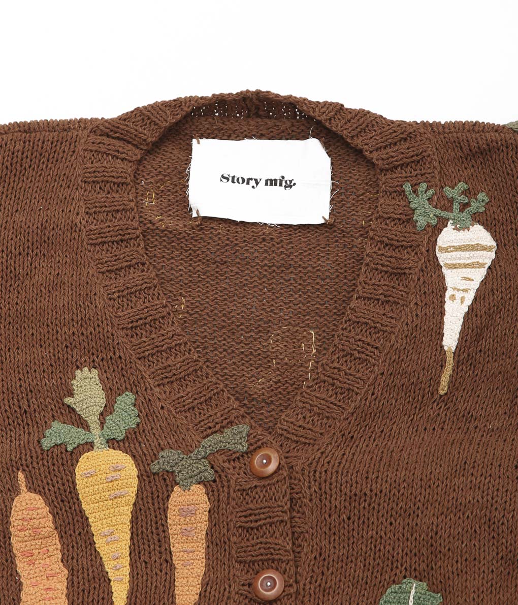 STORY MFG ''TWINSUN CARDIGAN'' (BROWN ROOTING FOR YOU)