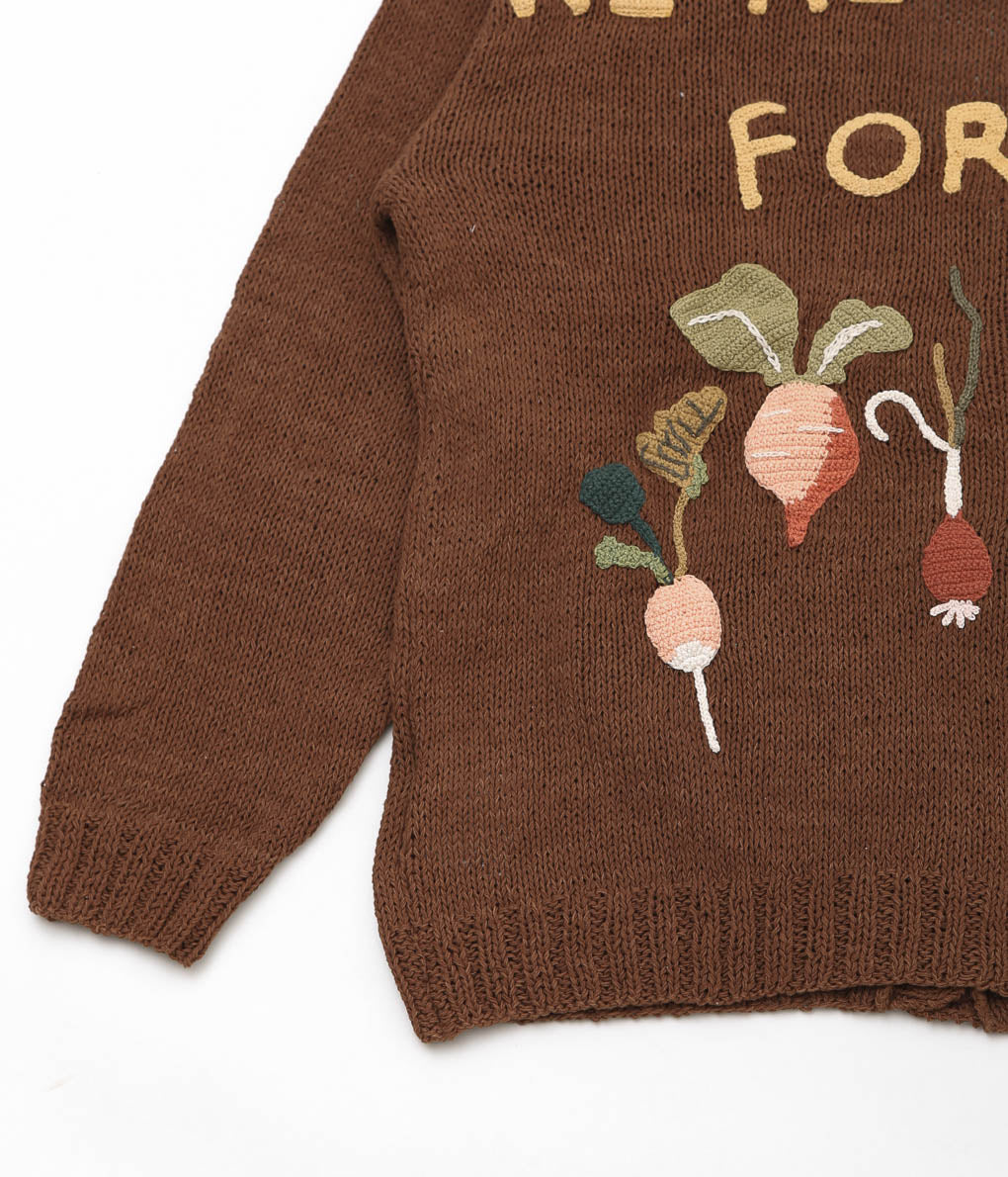 STORY MFG ''TWINSUN CARDIGAN'' (BROWN ROOTING FOR YOU)