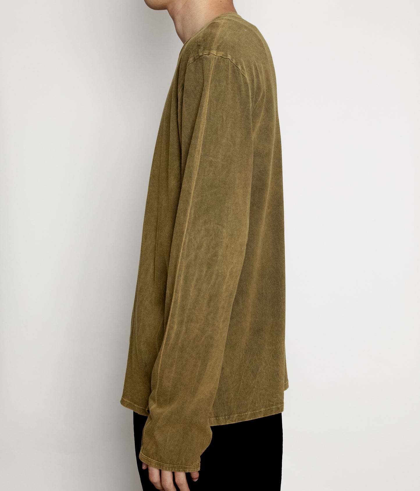 GABRIELA COLL GARMENTS ''NO.87 ORGANIC COTTON LONG SLEEVE T-SHIRT'' (OLIVE)