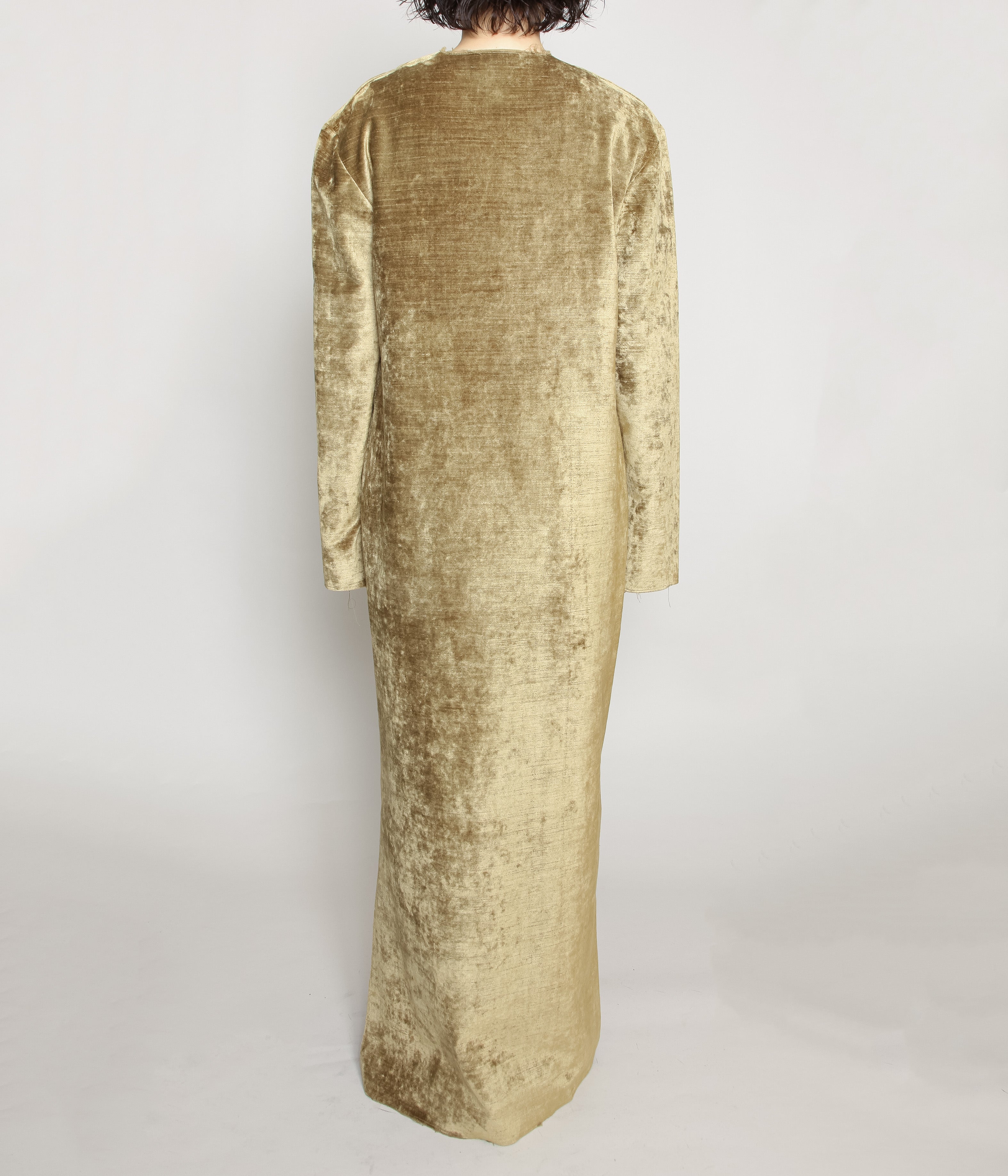 GABRIELA COLL GARMENTS ''NO.125 COTTON VELVET LONGSLEEVE DRESS