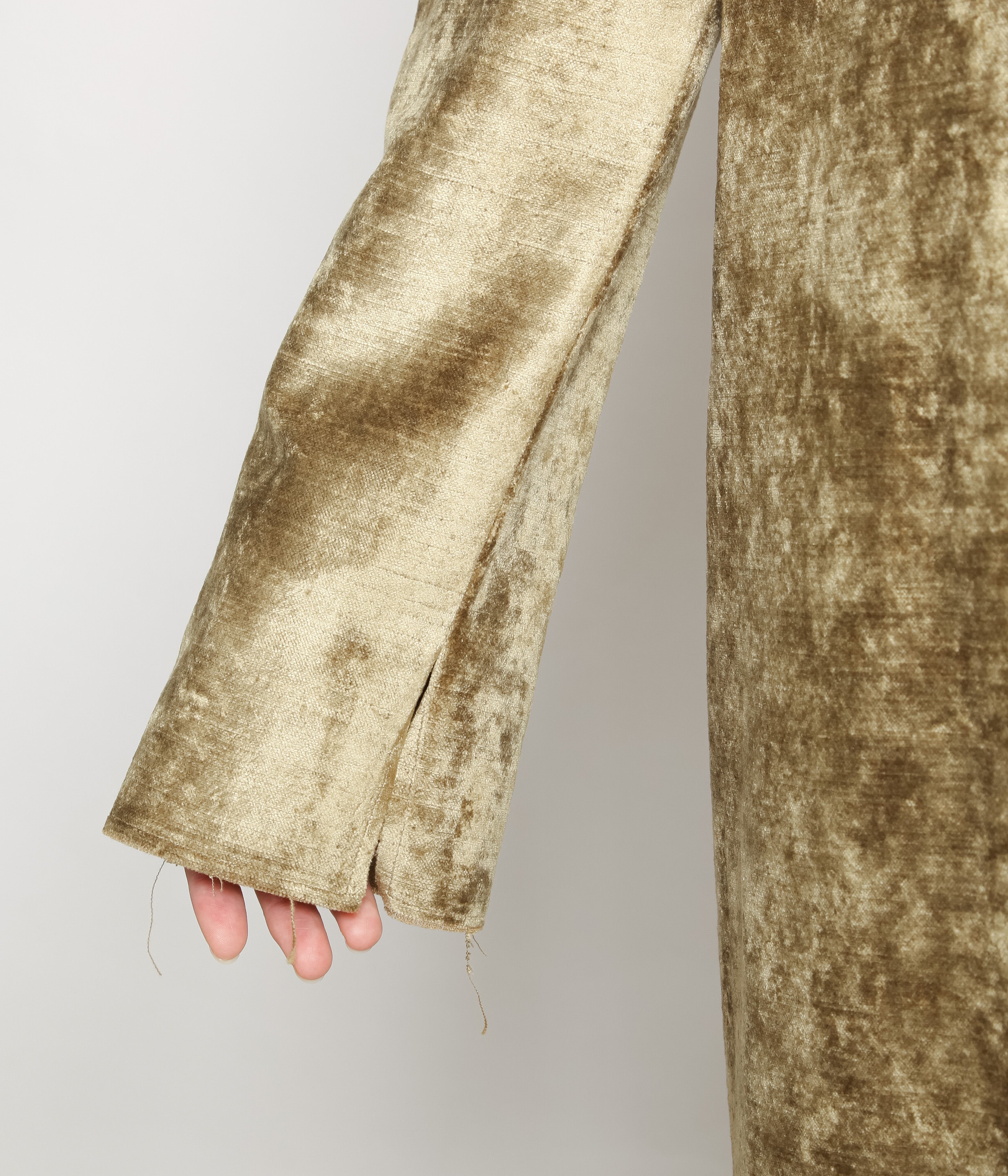 GABRIELA COLL GARMENTS ''NO.125 COTTON VELVET LONGSLEEVE DRESS