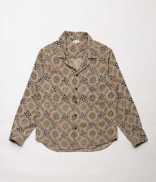 UMBER&OCHRE ''KINNAUR OVERSHIRT'' (TILE PRINT IN MULTI)