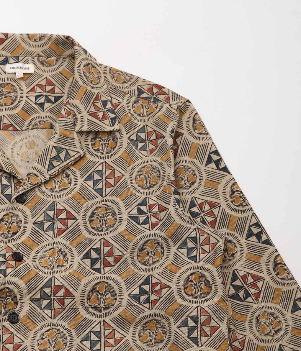 UMBER&OCHRE ''KINNAUR OVERSHIRT'' (TILE PRINT IN MULTI)