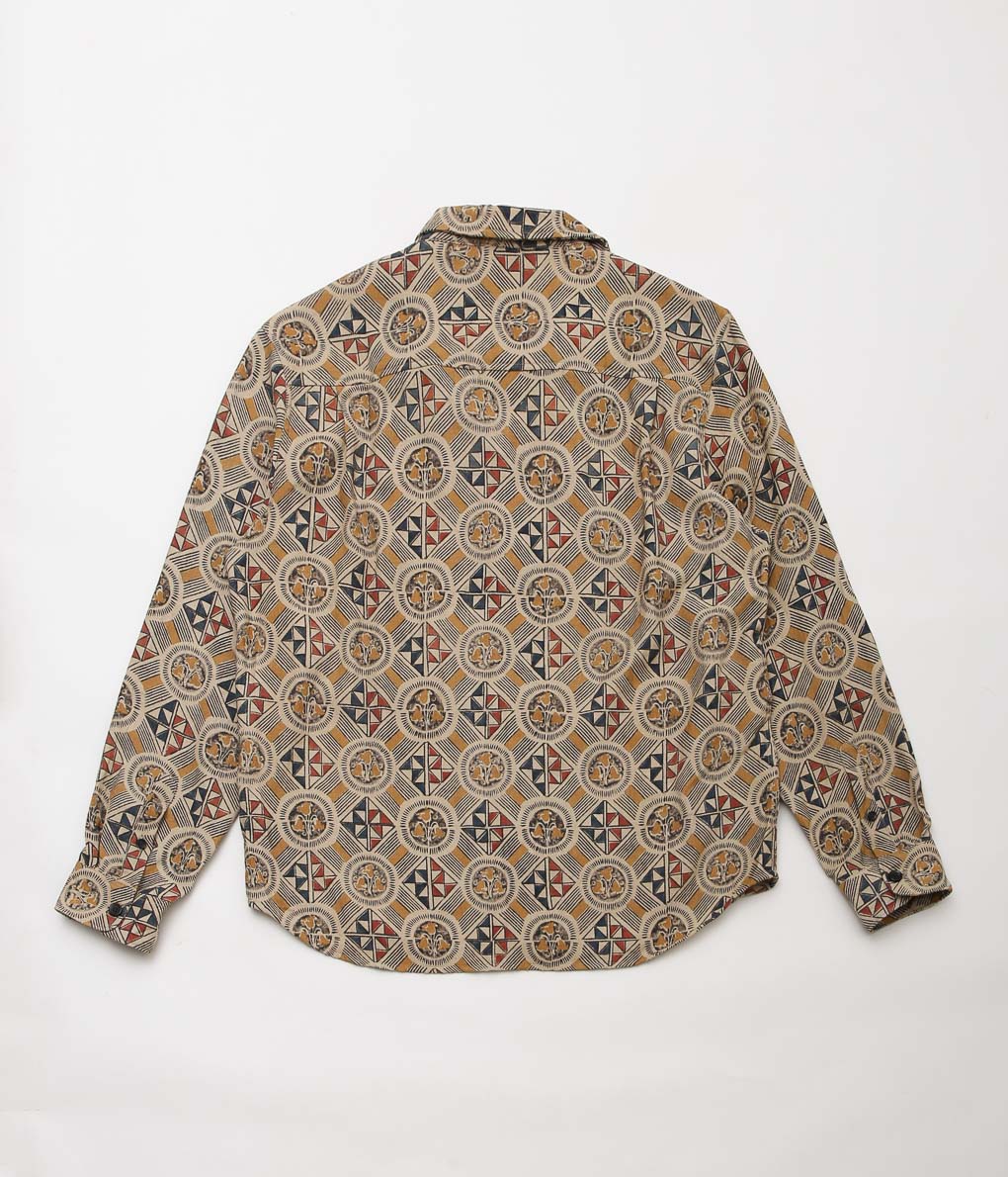 UMBER&OCHRE ''KINNAUR OVERSHIRT'' (TILE PRINT IN MULTI)