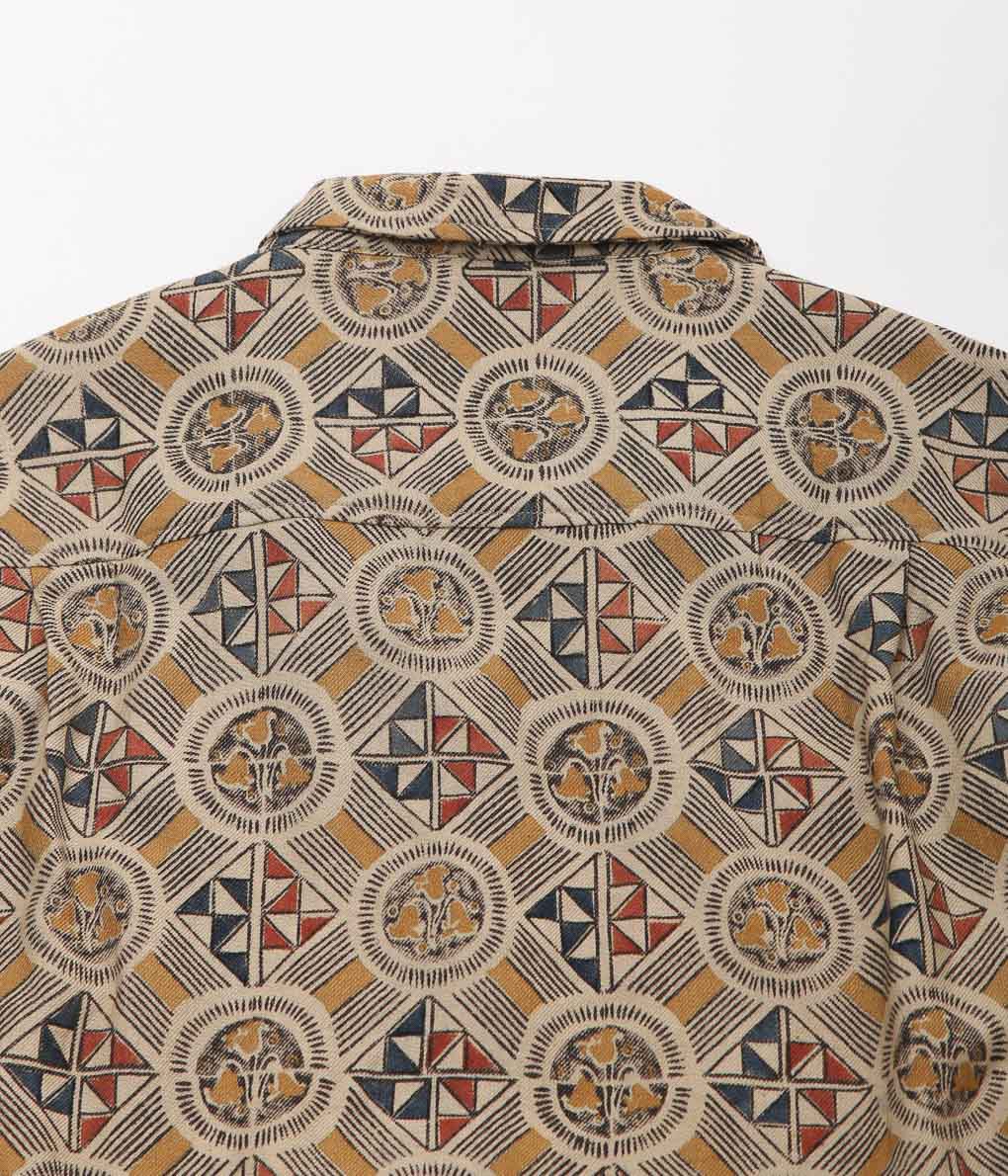 UMBER&OCHRE ''KINNAUR OVERSHIRT'' (TILE PRINT IN MULTI)