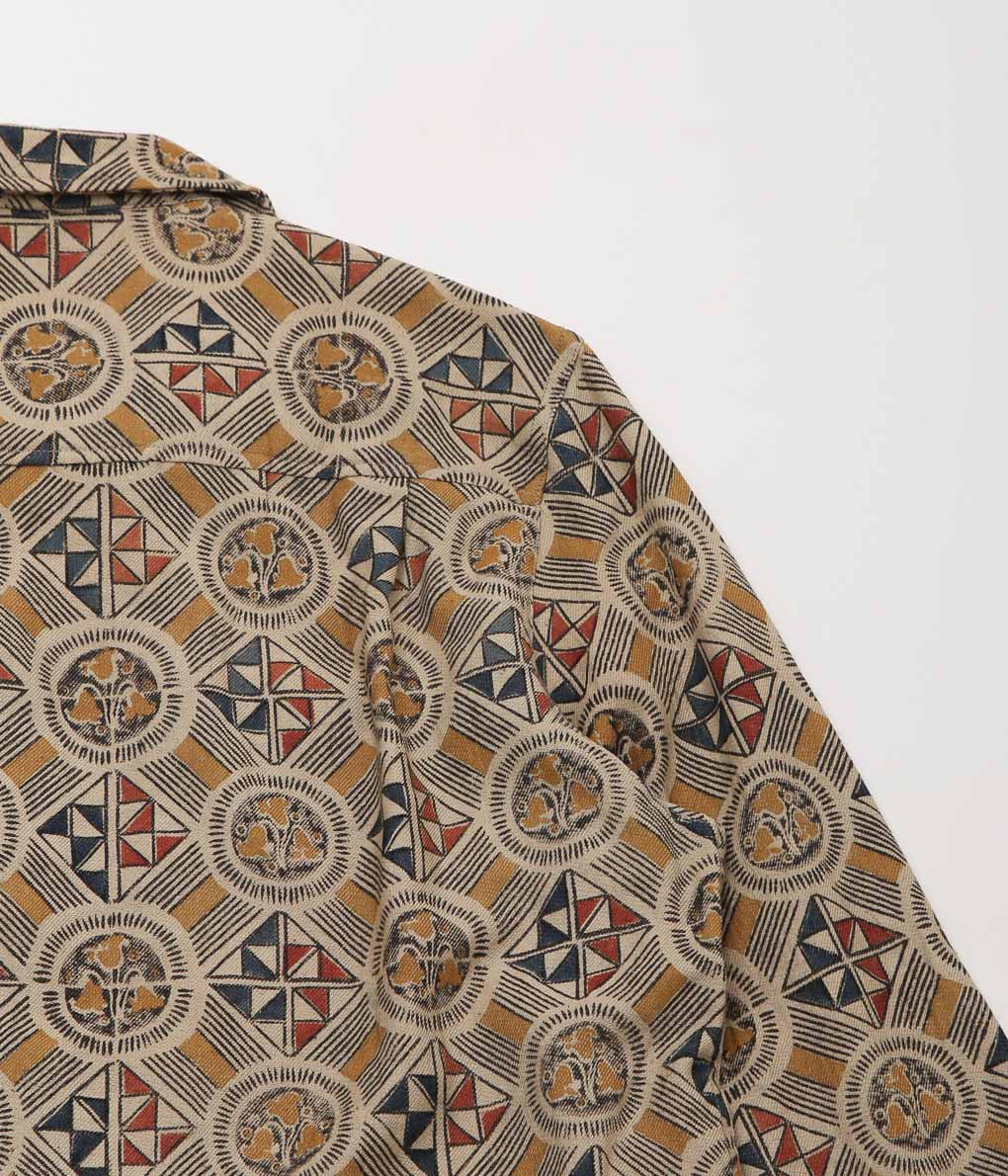 UMBER&OCHRE ''KINNAUR OVERSHIRT'' (TILE PRINT IN MULTI)