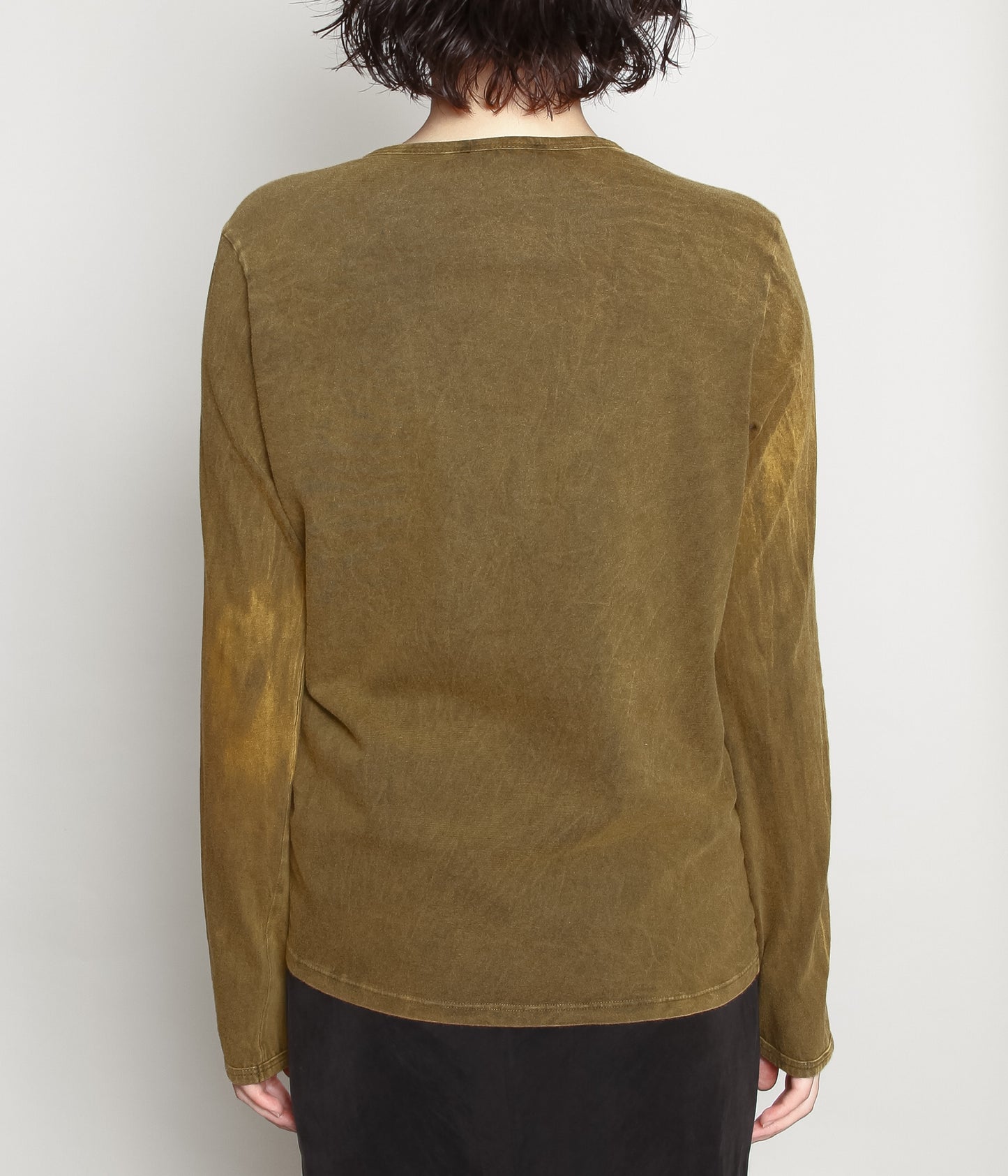 GABRIELA COLL GARMENTS ''NO.87 ORGANIC COTTON LONG SLEEVE T-SHIRT'' (OLIVE)